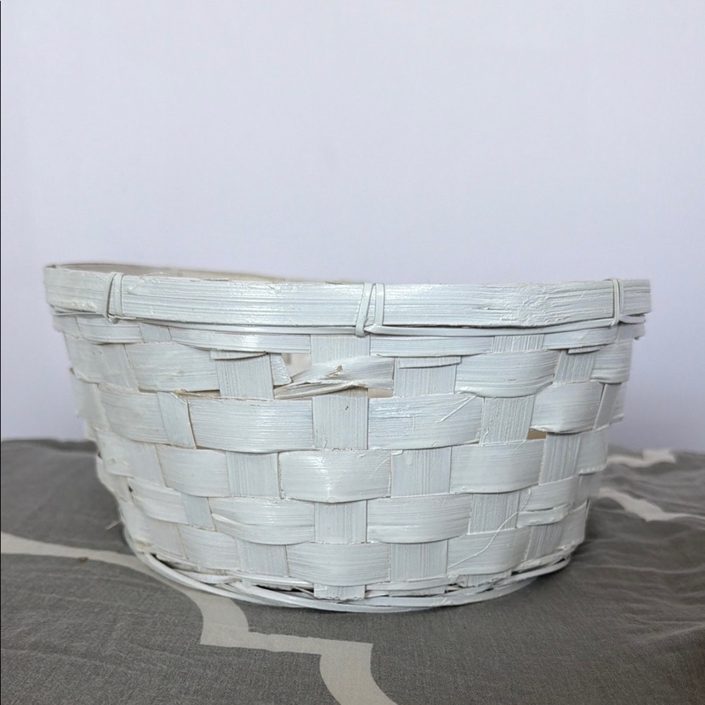 White Woven Storage Basket